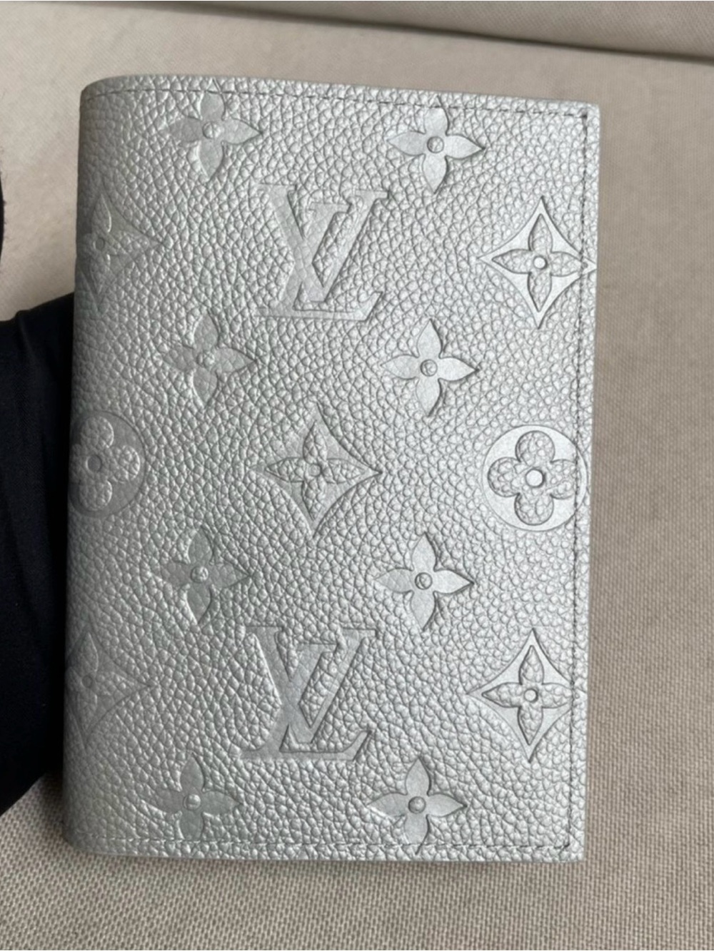 Louis Vuitton Gray Embossed Monogram Passport Holder - Picture 2 of 5
